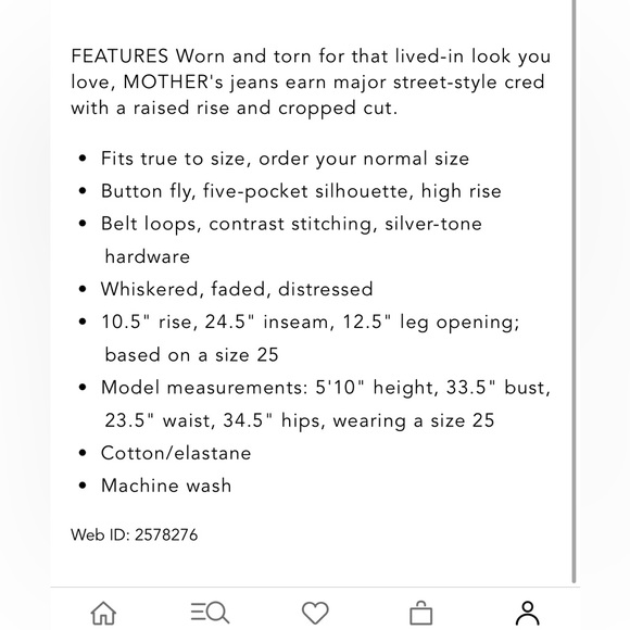 Mother Jeans size 27 - Picture 3 of 8